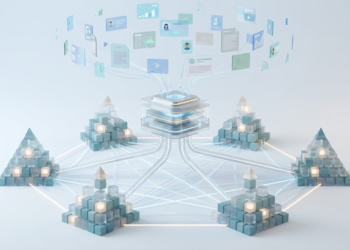 數位信任資本 DTC 結構演進圖：從混亂的社群聲量 (Trust 1.0) ，經過模組化的數位信任治理，提升至有序的AI運用模組 (Trust 3.0)。